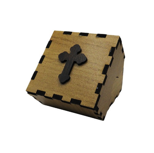 Wooden Box with Cross