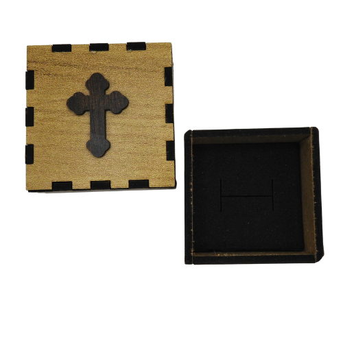 Alternative view of Wooden Box with Cross