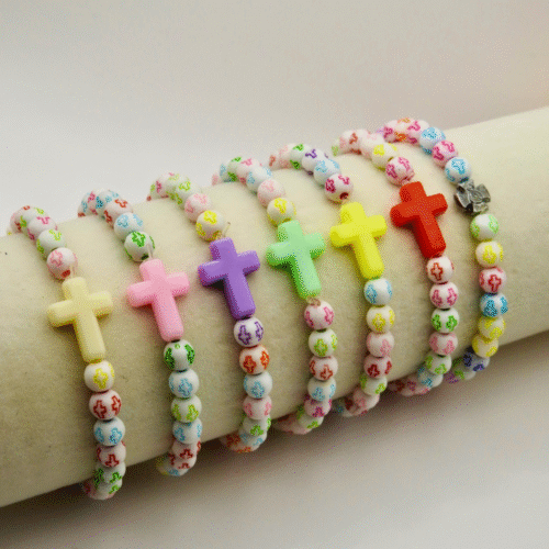 Children bracelet with cross - Multicolour