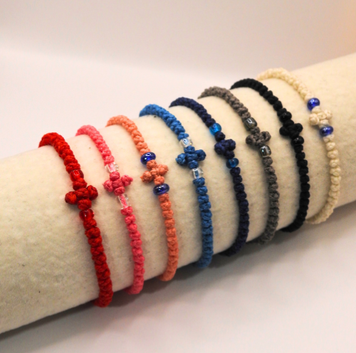 Orthodox Knotted Prayer Bracelet – Assorted Colors with Beads