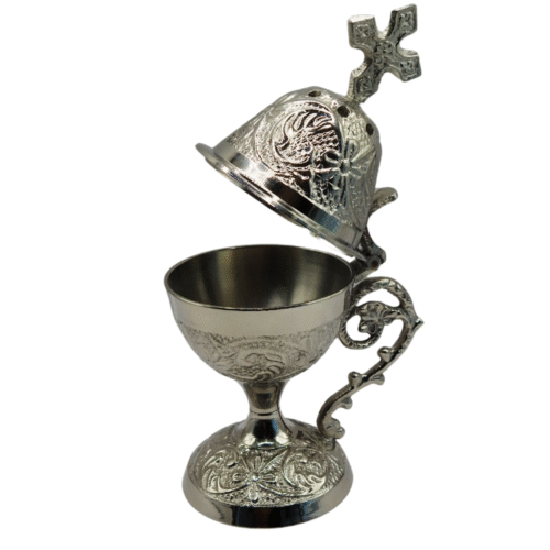 Alternative view of Incense burner 03:  Silver colour