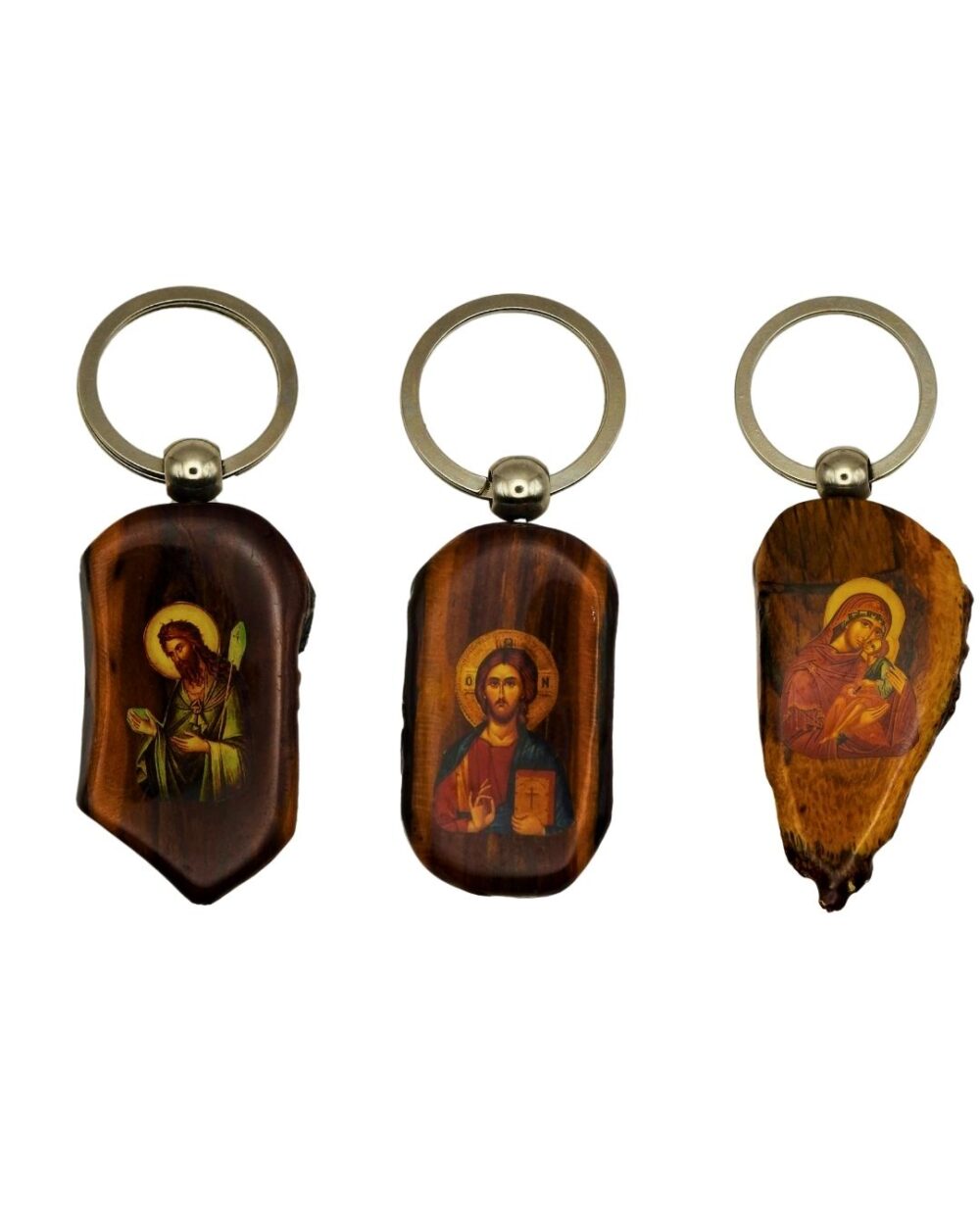 Wooden Keychains with Icons