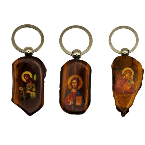 Wooden Keychains with Icons