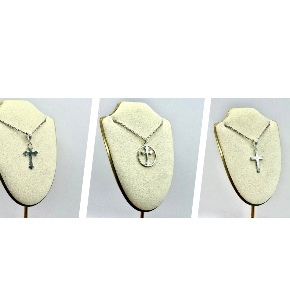 Silver-tone Cross Necklaces