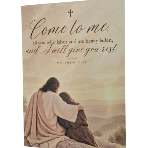 Alternative view of Greeting Card - Matthew 11:28