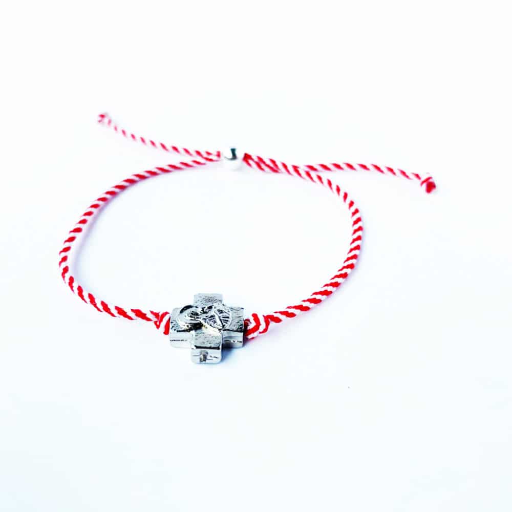 Siboro Bracelet with cross: 03 Silver