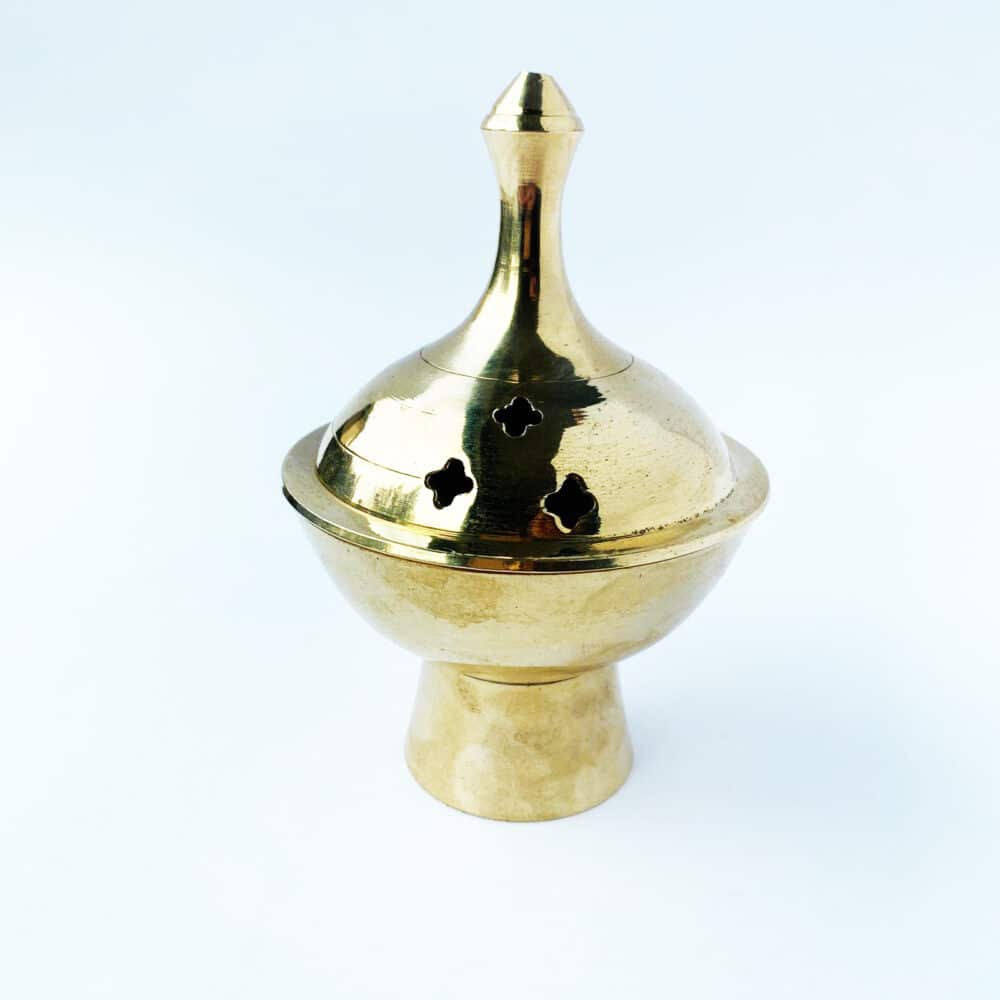 Incense burner 03: Large Gold colour