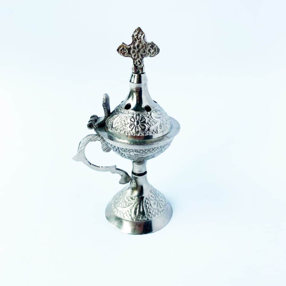 Incense burner 02: Silver colour (Nickel plated)