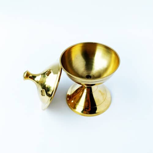 Alternative view of Incense burner 04: Medium Gold colour