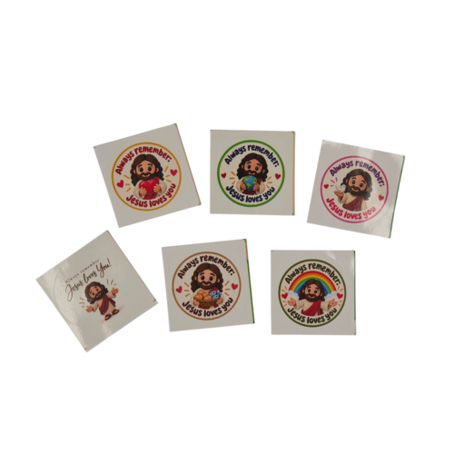 Jesus loves you stickers