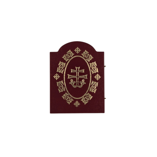 Alternative view of Orthodox wooden diptych icon rounded