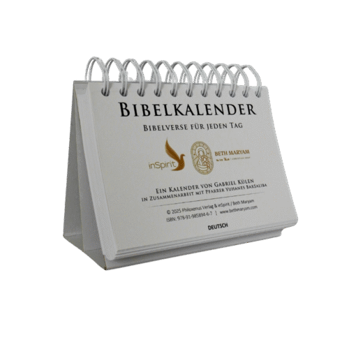 German Bible calendar with daily scripture verses