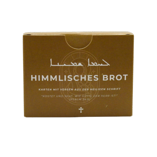 Lahmo Shmayono Himmlisches Brot Bible verse cards – German edition
