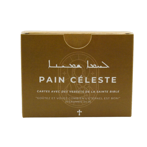 Lahmo Shmayono Pain Céleste Bible verse cards – French edition