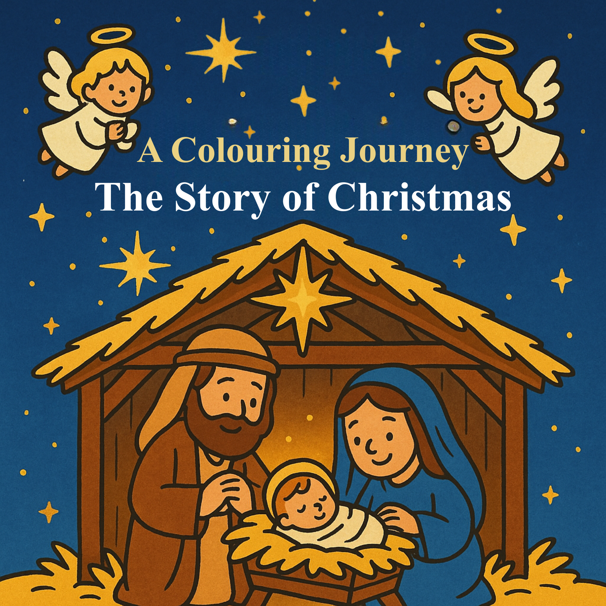 Christmas colouring book for children - Suryoyo and English - Beth Maryam