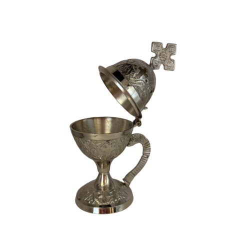 Alternative view of Incense burner 08: Silver with Cross