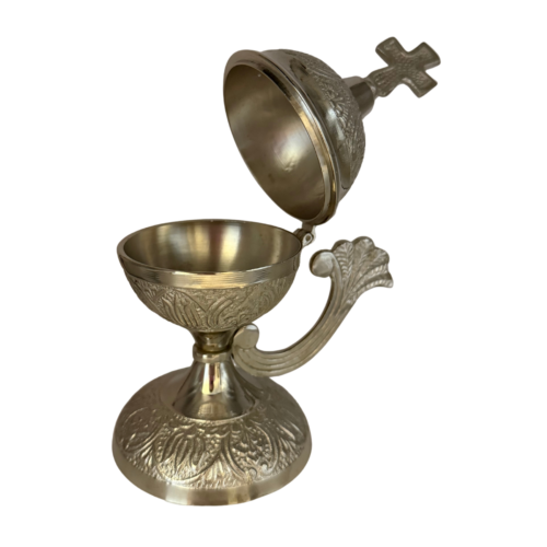 Alternative view of Incense burner 09: Silver with Cross