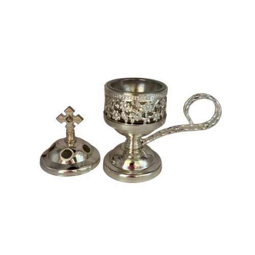 Alternative view of Incense burner 10: Silver with Cross